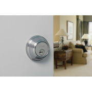 660 Series Single Cylinder Satin Nickel Deadbolt Featuring SmartKey