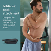 Philips Norelco Body Groomer 9000 Series Body Hair Trimmer and Shaver System with UV Cube Sanitizer, Adjustable Back Attachment, Showerproof BG9480/50