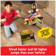Spin Master Tech Deck Shred N Blast Motorized Finger Skateboard Playset, Multicolor, Includes Skateboard, Trick Stick, and Ramp