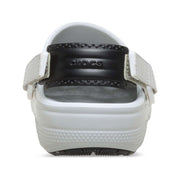 Crocs Classic Turbo Clogs, Adjustable Backstrap, Rubber Outsole, Sporty Color Blocked Design, White, 211287-100