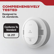 Kidde 20SDR Battery-Operated Photoelectric Smoke Detector Alarm, 5-Inch, White, 85-Decibel, Batteries Included