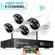 heimvision HM241 1080P Wireless Security Camera System, 8CH NVR 4Pcs Outdoor WiFi Surveillance Camera with Night Vision, Waterproof, Motion Alert, Remote Access, No Hard Disk