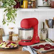 Beautiful 29086 3.5 Qt Stand Mixer, 300-Watt Motor, 12 Speeds, Stainless Steel Bowl w/Splash Guard, Tomato Red