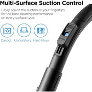 Eureka Whirlwind Canister Vacuum, Lightweight, 960W Motor, 2.5L Bagless Dust Container, Integrated Airflow Control, Automatic Cord Rewind, Blue