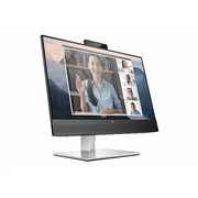 HP E24mv G4 23.8in Full HD IPS LCD Conferencing Monitor with 5MP Tilt-Adjustable Webcam, Built-In Speakers, Four-Way Ergonomic Adjustments, Black/Silver
