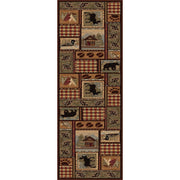 Tayse Nature Area Rug 6548 Lodge Multi Bears Moose 2' 7