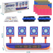 Freecat 789-7 Electronic Shooting for Kids, Digital Scoring, Auto Reset, 4 Challenge Modes, Red