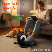 ALSO GO Under Desk Elliptical Machine, Electric Leg Exerciser with 12 Speed Levels and 12 Workout Modes, Quiet, Portable, SG0056