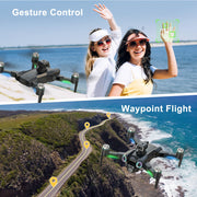 Wefone CS15 Foldable Drones with HD Camera for Kids 8-12, Black