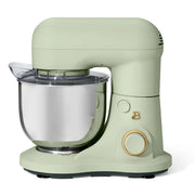 Beautiful 19468 3.5 Qt Stand Mixer, Sage Green With Flat Beater, Dough Hook, Whisk