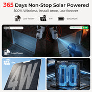 VividEye 4K Dual-Lens Solar Outdoor Security Camera, 360 PTZ with Smart Tracking, IP65 Waterproof, PIR Detection, Full Color Night Vision, 2-Way Audio, Rechargeable Battery