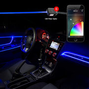 XKGlow H7/60W LED Headlight Conversion LED Accent Light Kit, Multicolor, Bluetooth Control, 6 ft Fiber Optic Rolls, XK-FO-ADV
