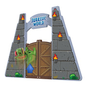 Moose Toys Tile Town Jurassic World Dino Escape Magnetic Tiles Playset, 78 Tiles, 2 Action Tiles, 6 Figures, Multicolor, 82073