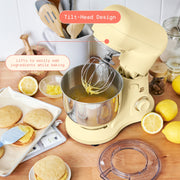 Made By Gather Beautiful 3.5 Qt Tilt-Head Stand Mixer, 12 Speeds, 300W Motor, Stainless Steel Bowl, Buttercream, 29422