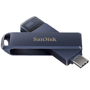 SanDisk SDIXD0N-128G-AW6ME Phone Drive, 128GB USB Flash Drive with Lightning and USB Type-C, Metallic Sky