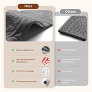 RENPHO Heating Pad for Back Pain Relief and Period Cramps, 12 x 24 in, Gray, 10 Heat Settings, Auto Shut-Off R-U005