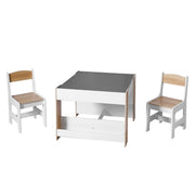 Your Zone TF14038 Activity Storage Table & Chair, White, Age 3+