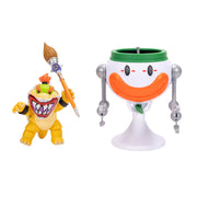 Jakks Pacific Inc. Bowser Jr. Action Figure with Clown Car, 5-Inch, 17 Points of Articulation, Paintbrush, Water Reveal Stickers, Display Base, 432284