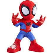 Spidey and his Amazing Friends F6722 Marvel Dance 'N Crawl Spidey, Interactive Plush Toy with 20 Phrases & Sounds