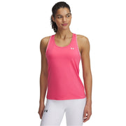 Under Armour Tech Knockout Athletic Tank Top, Moisture-Wicking, 4-Way Stretch, Super Pink/White, Medium, 1389851-672