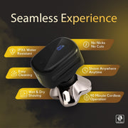 Skull Shaver Pitbull Gold PRO GX5 Electric Head and Face Shaver, Waterproof, Rechargeable, Japanese Stainless Steel Blades, Includes Travel Case