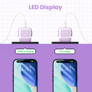 Ugreen Nexode RG 30W USB-C GaN Charger, Robot Design, Compact Foldable Plug, Kawaii Purple