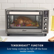Oster 10 Function Air Fryer Oven Toaster Countertop Oven, 25L Capacity, Stainless Steel, 2210052