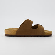 CUSHIONAIRE Women s Lane Cork Footbed Sandal with +Comfort