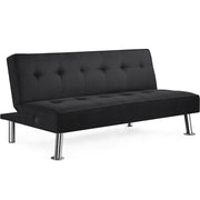 Alden Design TD01gv0001 Modern Fabric Convertible Futon with USB, Black