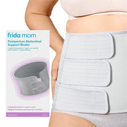 Frida Mom Belly Binder, Postpartum Essentials for Natural and C-Section Recovery, Adjustable Compression Wrap, After Birth Brace, Abdominal Band, 9