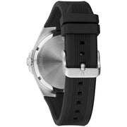 Bulova 98B366 Men's Sport Dial Silicon Band Quartz Watch, 44mm Black