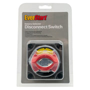 EverStart Battery Selector Disconnect Switch for Dual Battery, Heavy-Duty Stainless Steel with PVC Cover, On/Off Switch, Surface Mount, 5191-02041238