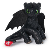 DreamWorks Dragons Toothless Plush Toy, 8 Inch, Black with Embroidered Green Eyes