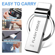 MAOLAI USB Flash Drive, 1TB High Capacity, Zinc Alloy Metal Body with Keychain Loop, Compatible with Windows macOS Linux Android
