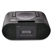 onn. 100135464 Portable CD/Cassette Boombox with Bluetooth Wireless Technology, Black