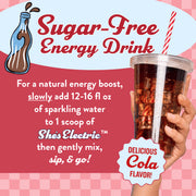 Legendairy Milk Shes Electric Cola Energy Drink Mix, Sugar-Free, Calorie-Free, Natural Green Tea Caffeine, Vitamins B6 & B12, Electrolytes, Vintage Cola Flavor, 3.6 oz, 10510