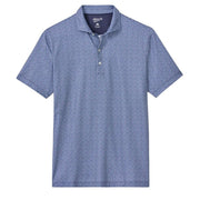 Johnnie-O Men's Pip Floral Performance Jersey Golf Polo, Classic Fit, Lightweight Moisture-Wicking, UPF 50 Sun Protection, Viola Purple, Large