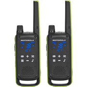 Motorola Solutions T803 Two-Way Radio 35 mi. Bluetooth w/Charging Dock 2-Pack (Lime Green)