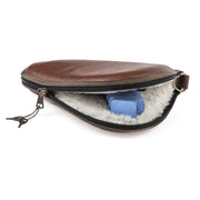 Saddle Mate Leather Pistol Case with Lock, Soft Padded Interior, Full-Grain Brown Leather, 12 in, BR2056