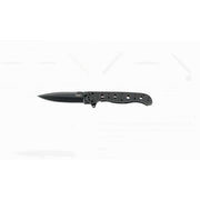 CRKT M16-01KSC Folding Knife with Black EDP Coated Plain Edge Blade with Stainless Steel Handle with Frame Lock for Safety