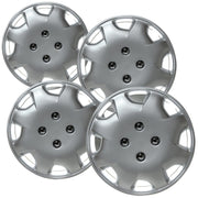 OxGord 15 Inch Silver Snap-On Hubcaps, 8 Spoke, Pack of 4, Compatible with 1998-2002 Honda Accord Standard Steel Wheels WCHC-55045-15SL
