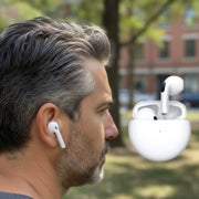 Dyno Buds Pro 6 Style White Wireless Charging Earbuds