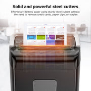 Bonsaii 12-Sheet Cross Cut Paper Shredder with 5.4-Gallon Wastebasket, Level P-4 Security, Corded Electric, C279-A