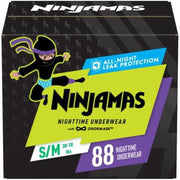 Ninjamas Toddler Boys Nighttime Bedwetting Underwear, S/M, Multicolor - Lightweight