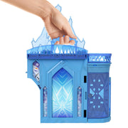 Mattel Disney Frozen Elsa Ice Palace Storytime Stacking Castle Playset with Posable Elsa Doll, Olaf and Snowgie Figures, Fold-Out Slide, Balcony, Hidden Room, Multicolor, JDP63