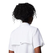 Columbia PFG Tamiami II Women's Short Sleeve Button Down Shirt, Omni-Shade UPF 40, Omni-Wick, White, Medium, 127571