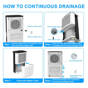 Airplus AP16-601EE Dehumidifiers 50 Pint Basements for Home up to 3500 Sq. Ft, 24 Hr Timer