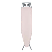 Seymour Home Adjustable Full-Size Ironing Board with Diamond Cut Steel Mesh Top, Beige Linen Cotton Cover, Heat-Resistant Iron Rest, All-Steel Frame with Four Legs, 36 in Height