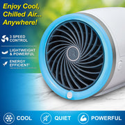 Arctic Air AAIJW-MC4 Ice Jet Air Cooler, 3 Speed Portable Cooler with LED, Lightweight & Compact Space Cooler