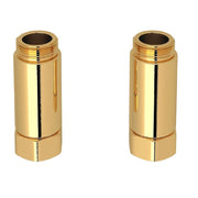 Rohl C5574EXTULB Set of 2 Unlacquered Brass Union Adaptors for Tub Fillers with New Female Connection Compatible with A1401 A2101 A1701 A2701 A1801 A1901